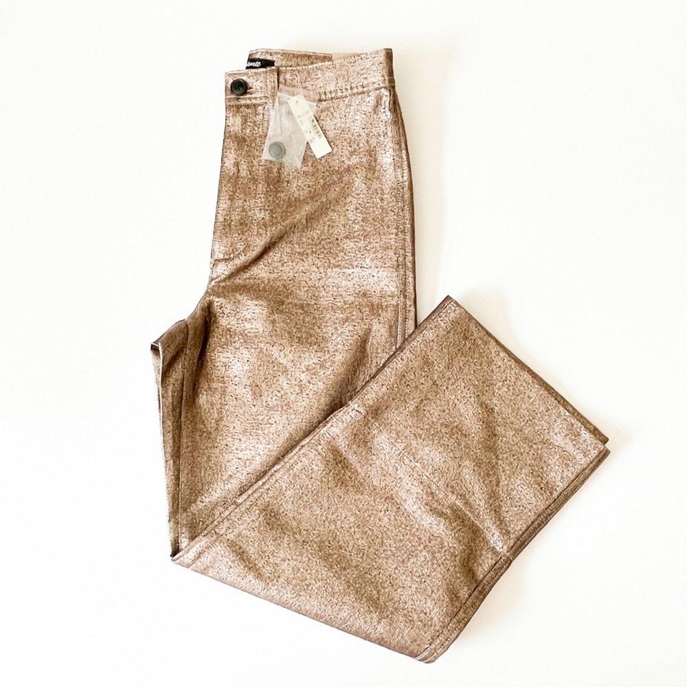 NTW Madewell Emmet Wide Leg Crop Pants in Metallic